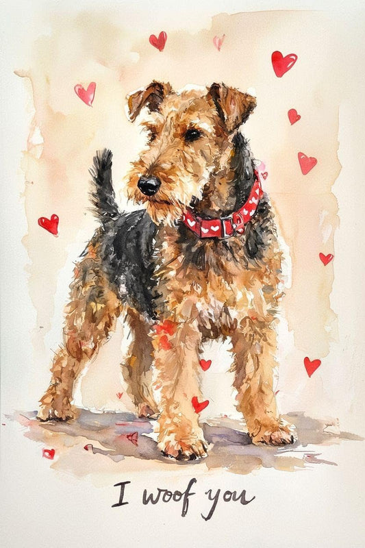 Airedale Terrier Valentine Card