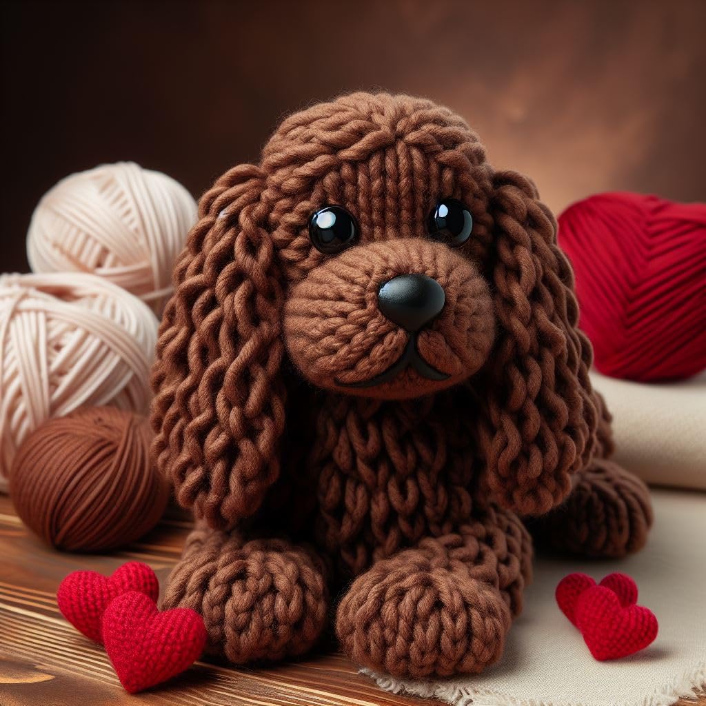 Knitted Cocker Spaniel Card