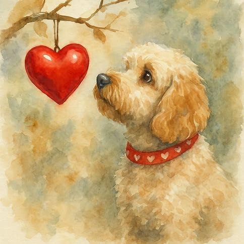 Cockapoo Valentine Card