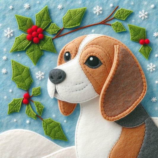 Beagle Christmas Card