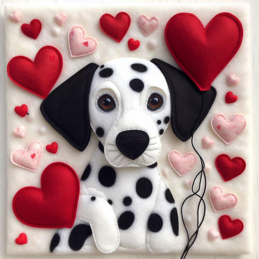 Dalmatian Felt Card