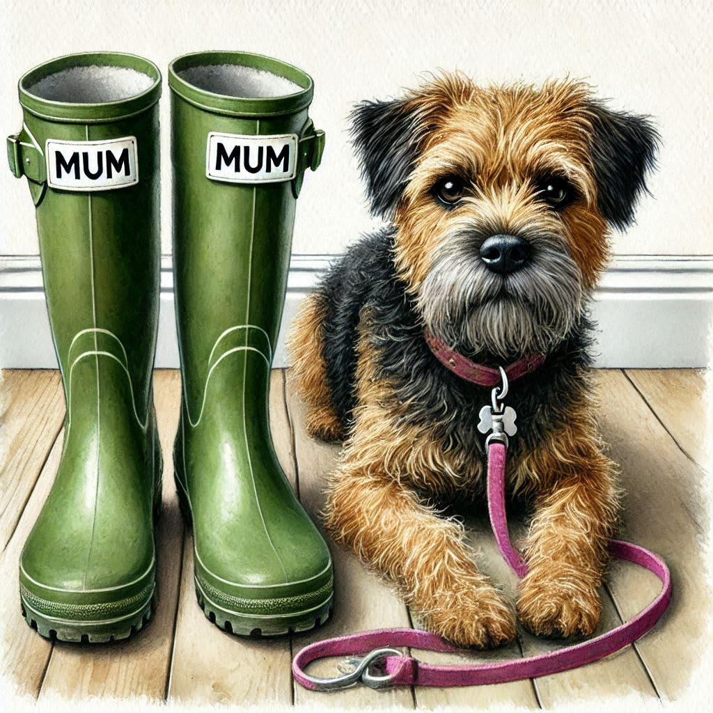 Border Terrier Mum Birthday Card