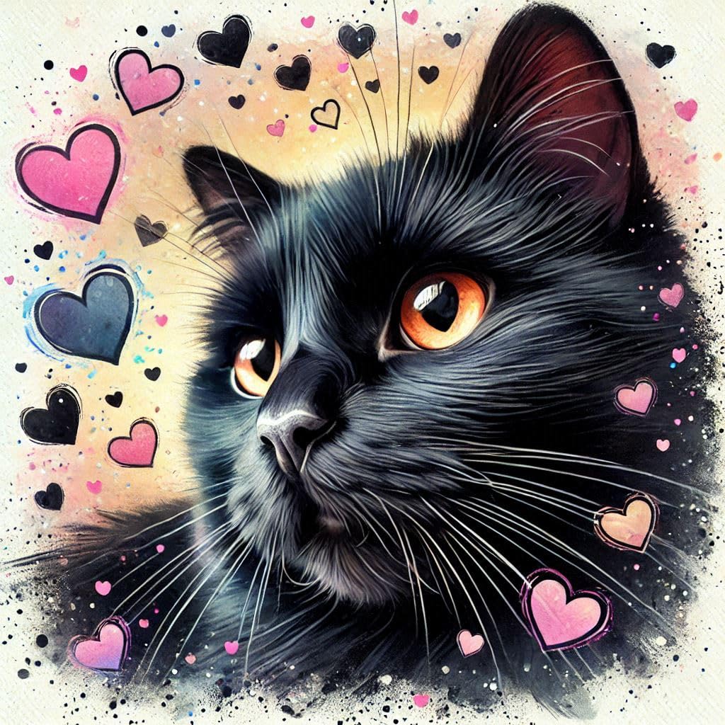 Black Cat Greeting Card
