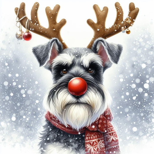 Schnauzer Christmas Card