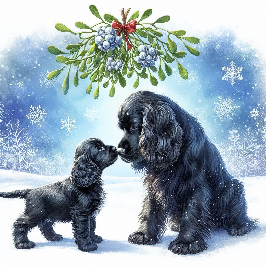 Black Cocker Christmas Cards