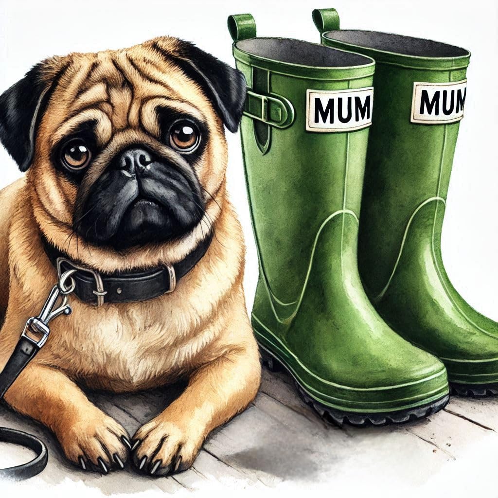 Pug Mothers Day Card