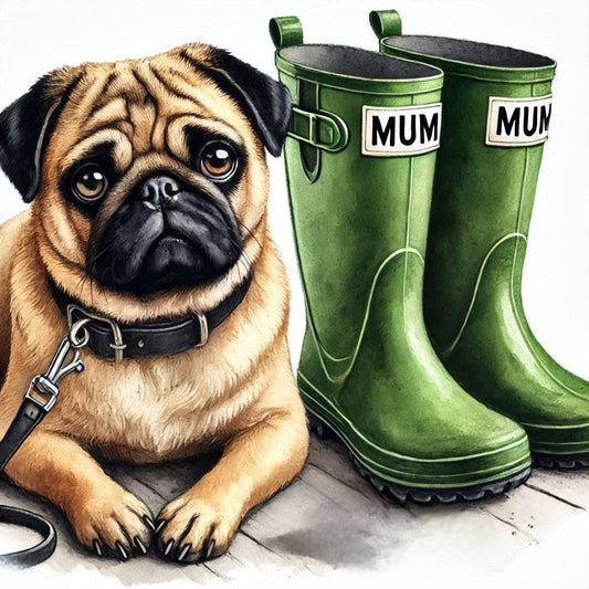 Pug Mothers Day Card