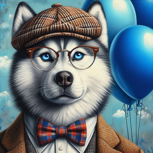Husky Birhtday Card