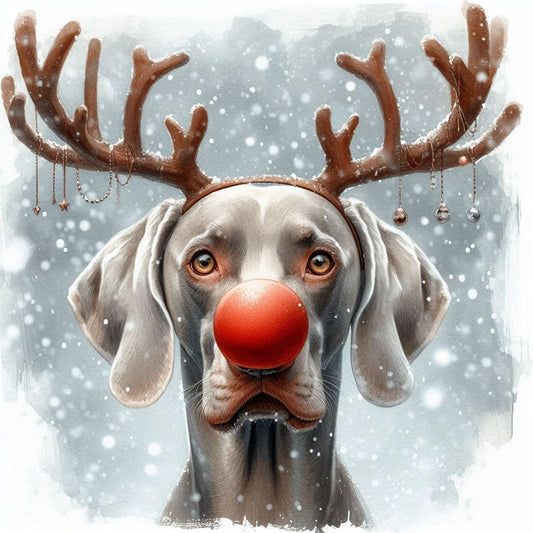 Weimaraner Christmas Card