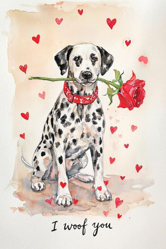 Dalmatian Valentine Card