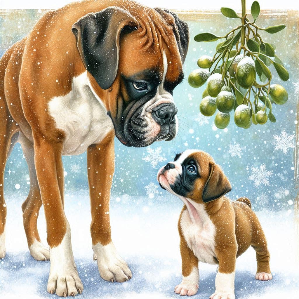 Boxer Christmas Card