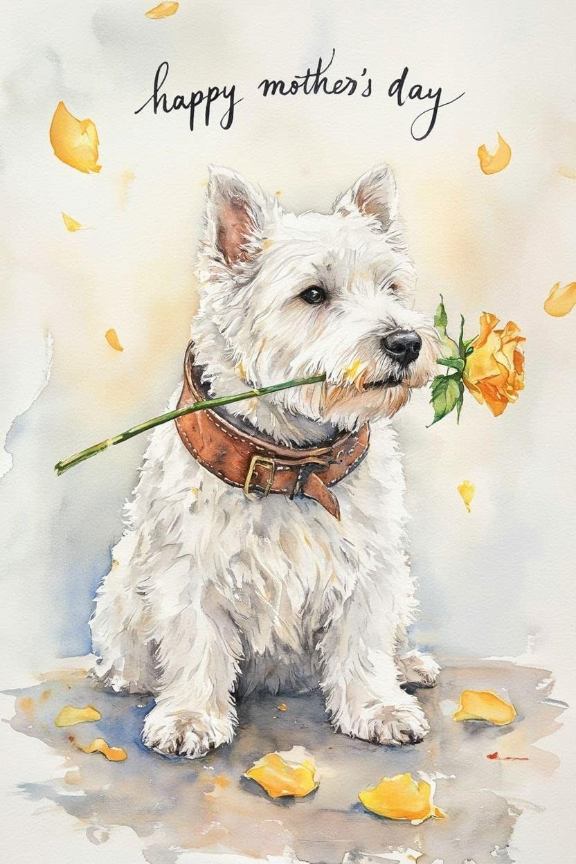 Westie Mothers Day Card