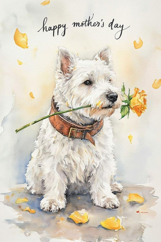 Westie Mothers Day Card