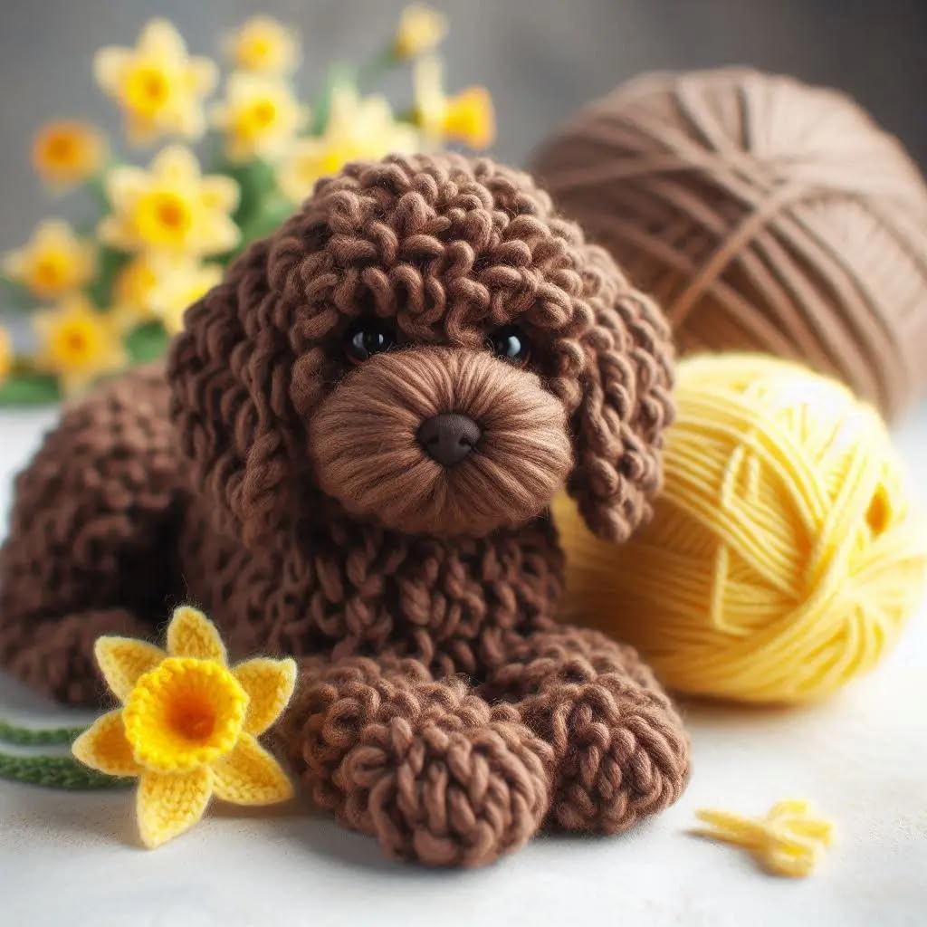Cockapoo Daffodil Card