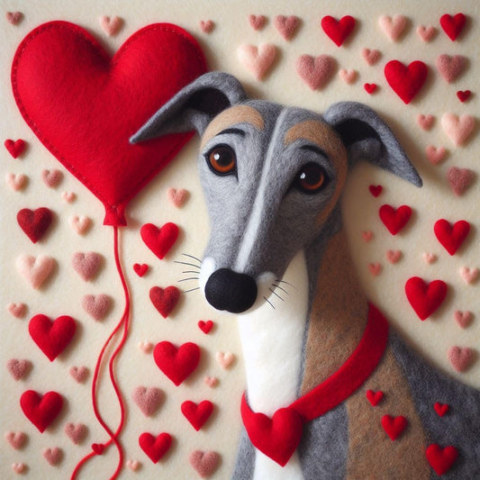 Felt Greyhound Card