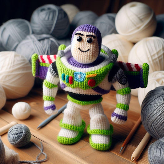 Knitted Buzz Lightyear Blank Card
