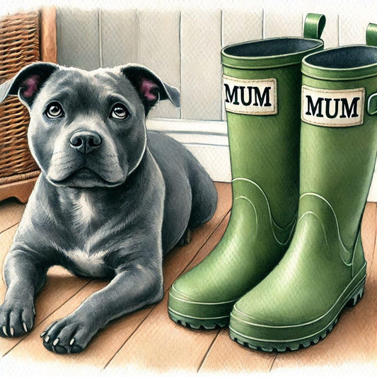 Grey Staffy Mothers Day Card