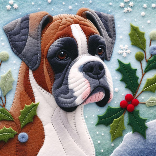 Boxer Christmas Card