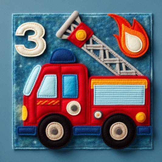 Fire Engine Birthday Card