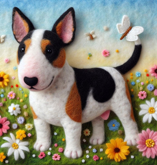 Bull Terrier Greeting Card