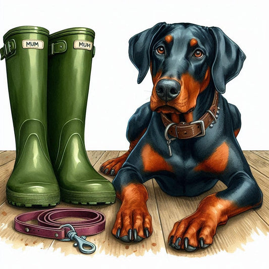Doberman Mothering Sunday Card
