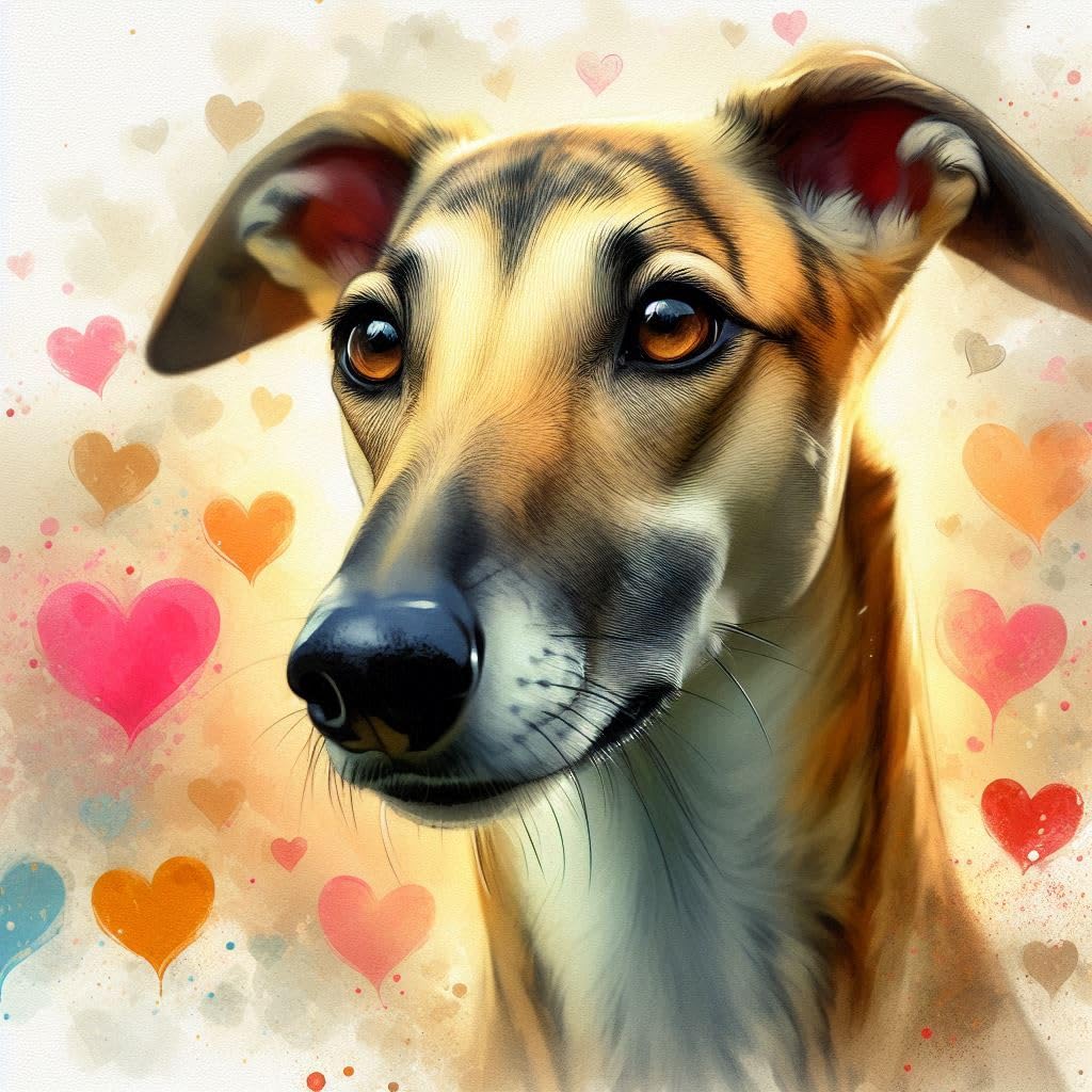 Whippet Greeting Card