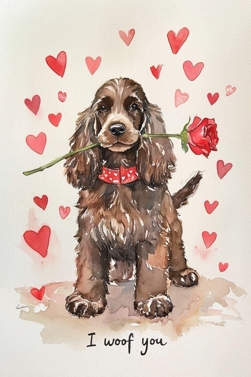 Cocker Spaniel Valentine Card