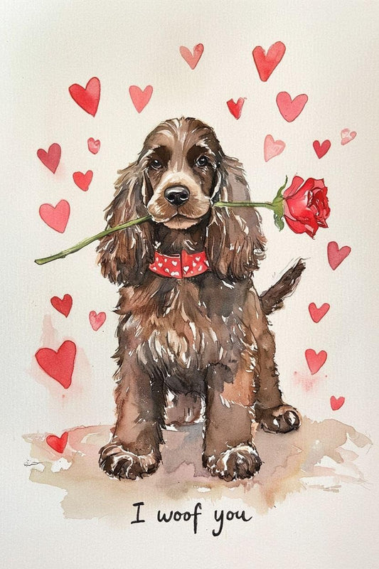 Cocker Spaniel Valentine Card