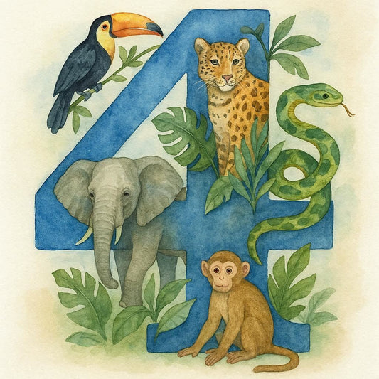 4th Birthday Zoo Card