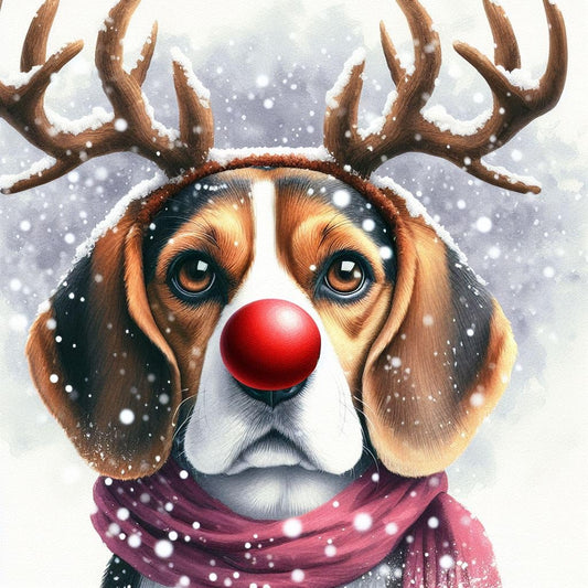 Beagle Christmas Card