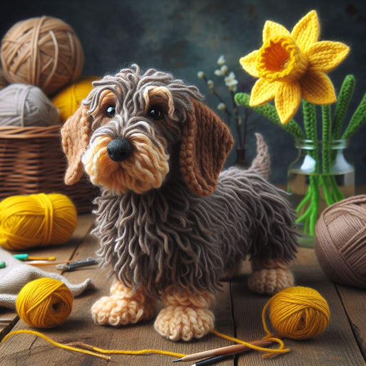 Dachshund Daffodil Card