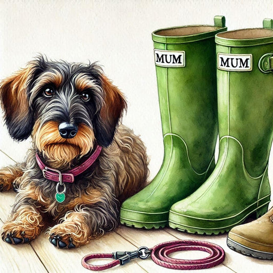 Dachshund Mothering Sunday Card