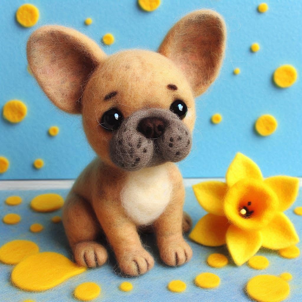 Frenchie Daffodil Card