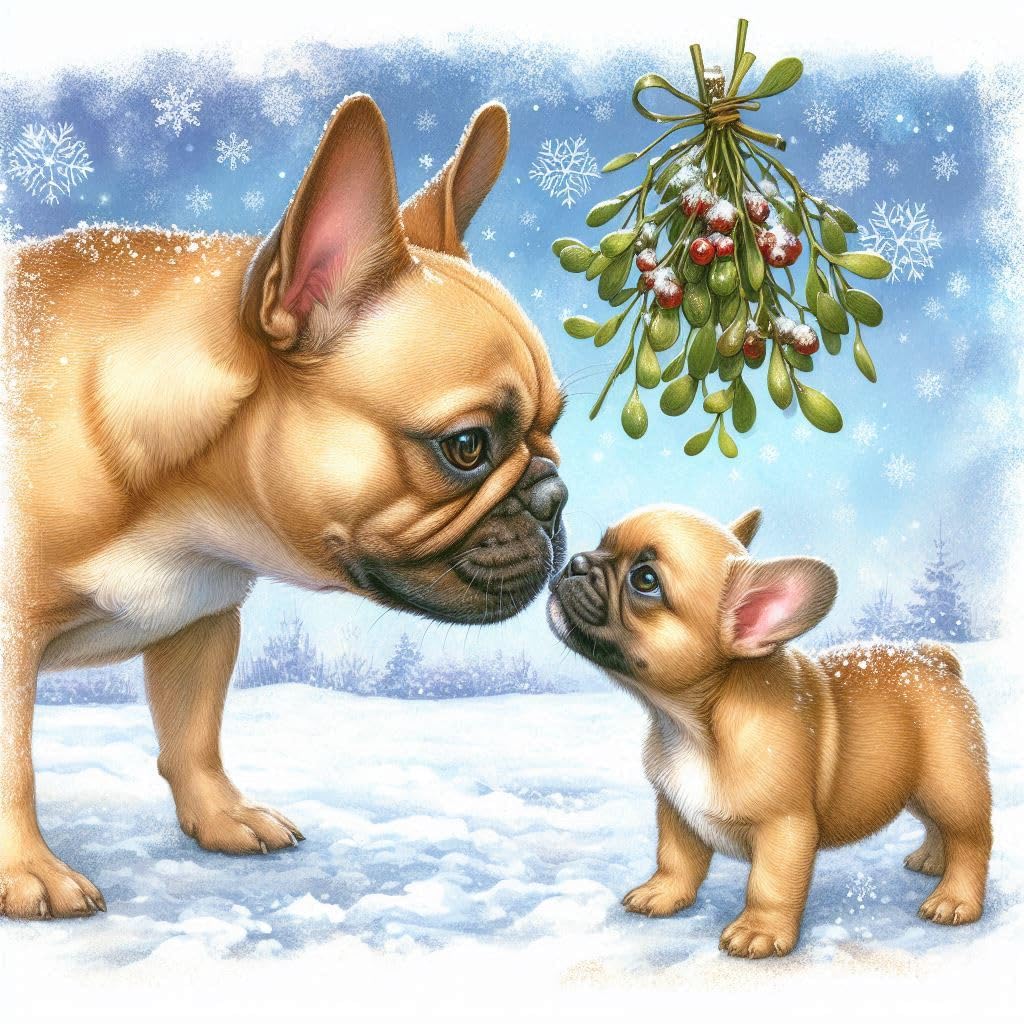 Pack of Frenchie Christmas Cards