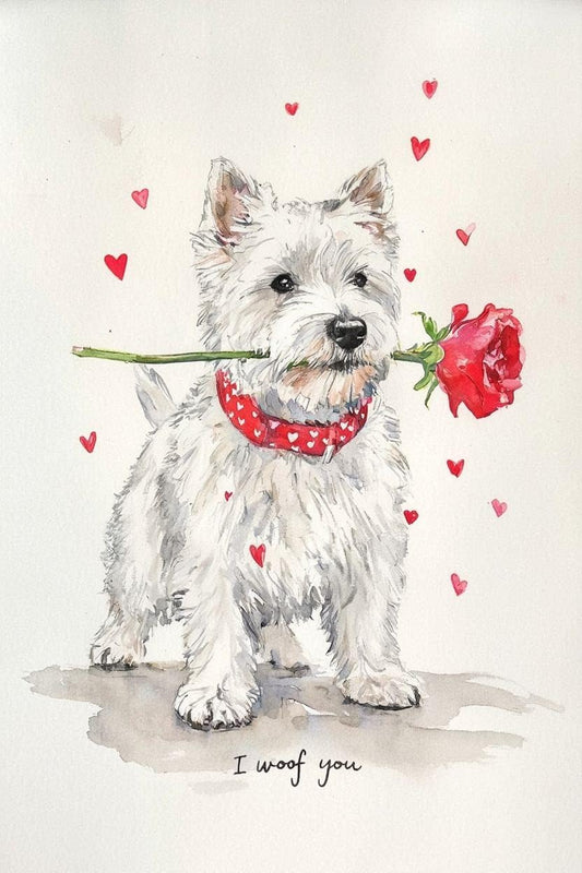 Westie Valentine Card
