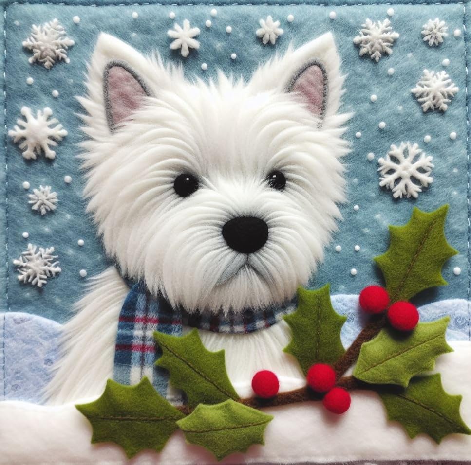 Westie Christmas Card