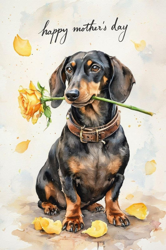 Dachshund Mothers Day Card
