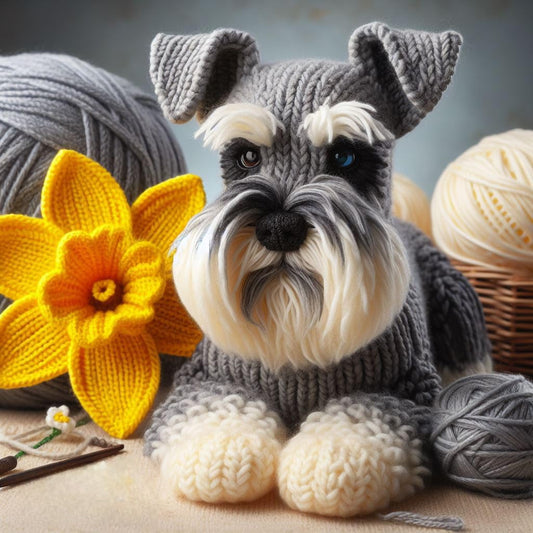 Schnauzer Daffodil Card