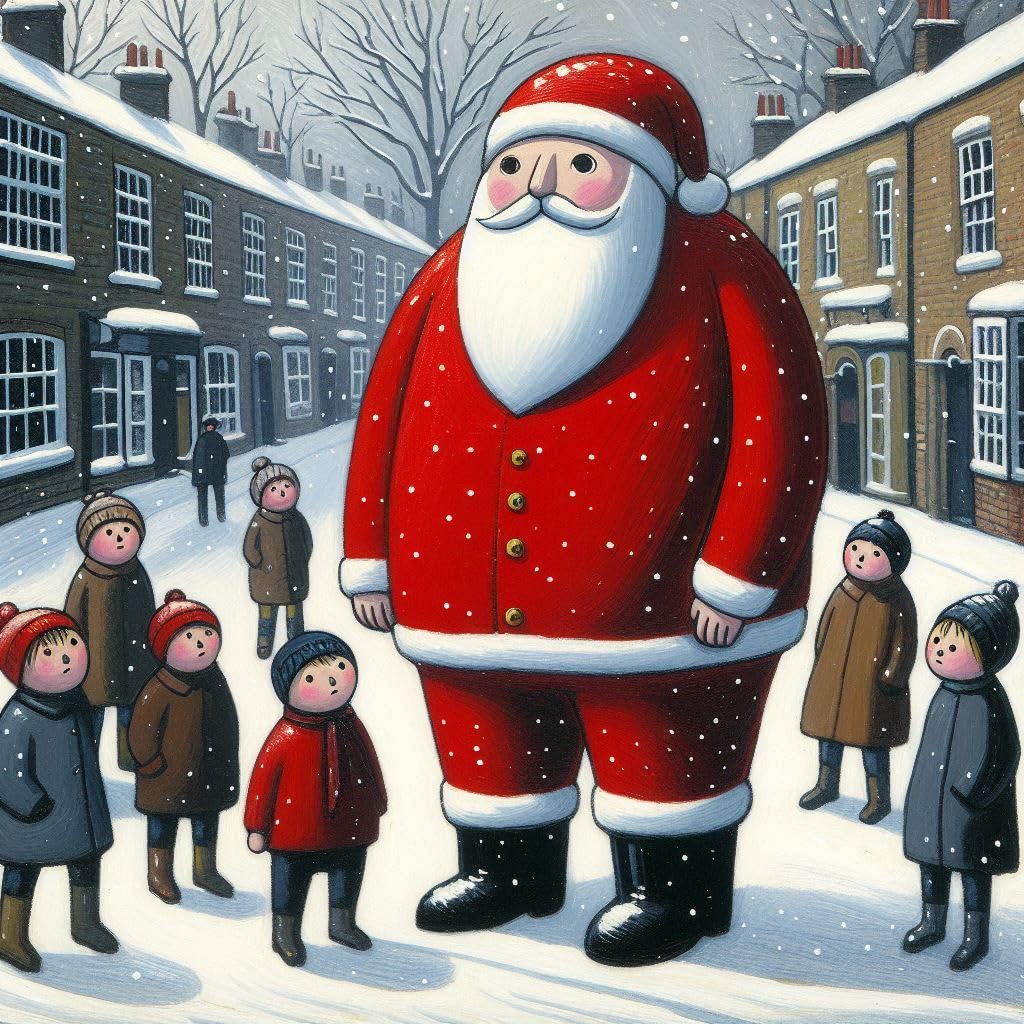 Tall Father Christmas Card