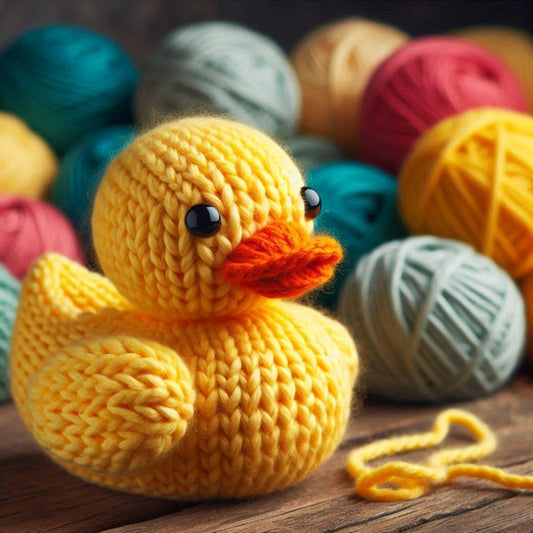 Knitted Rubber Duck Blank Card