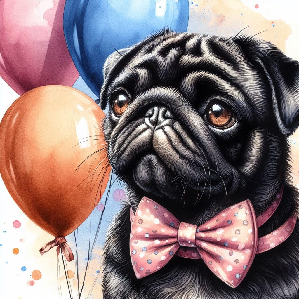 Pug Greeting Card