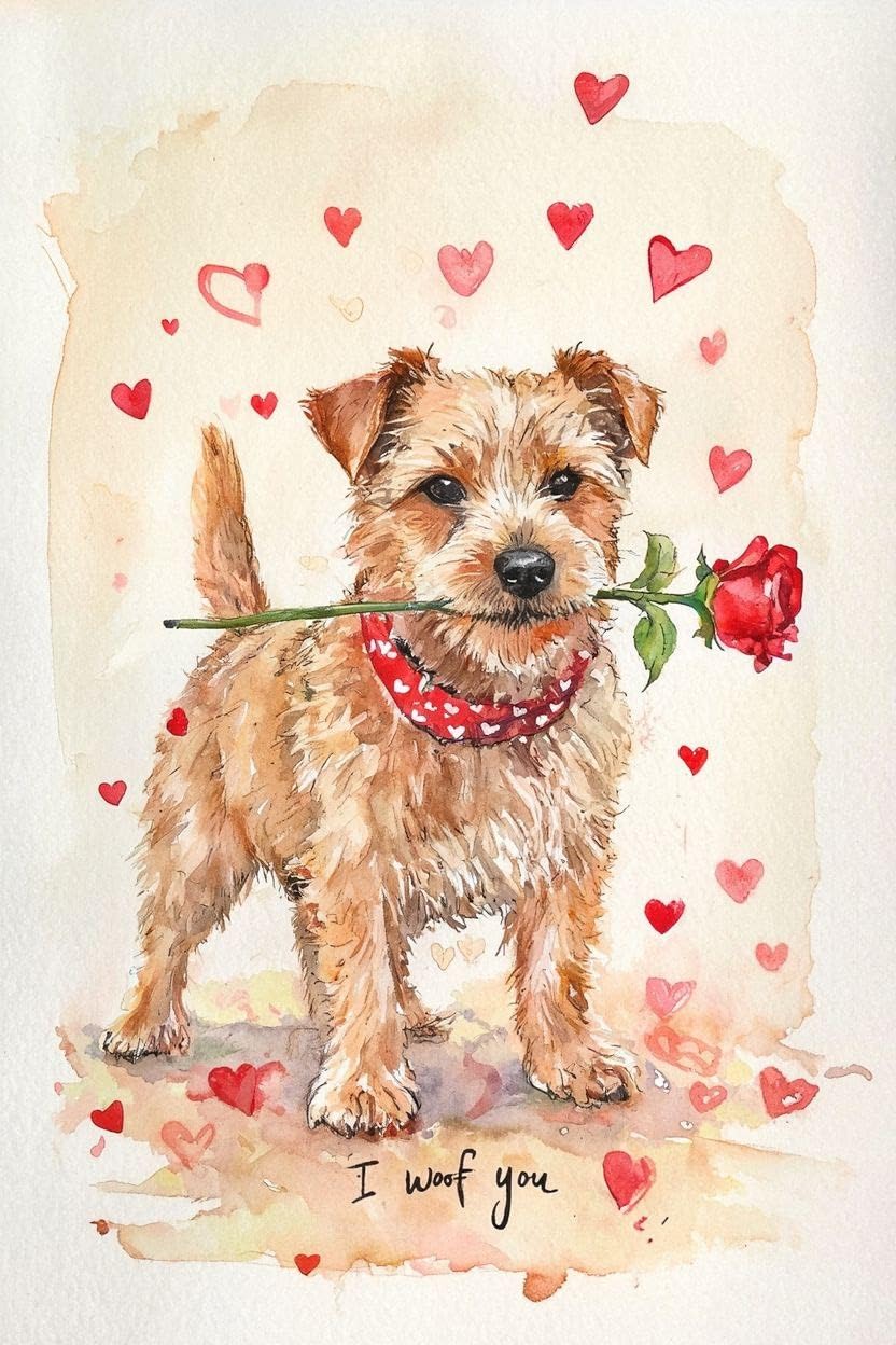 Norfolk Terrier Valentine Card