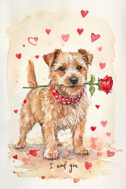 Norfolk Terrier Valentine Card
