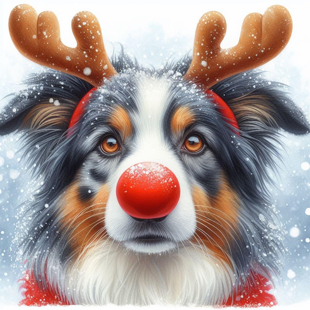 Merle Border Collie Christmas Cards