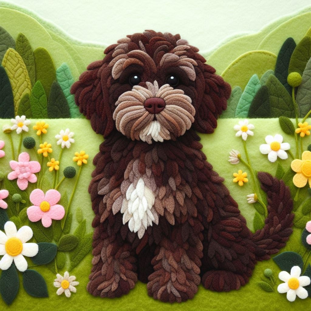 Chocolate Cockapoo Greeting Card