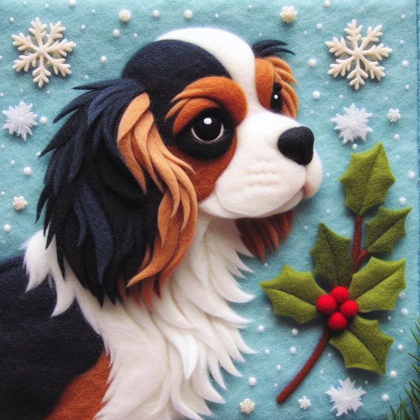Cavalier King Charles Christmas Card