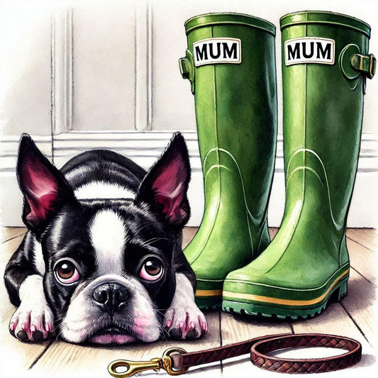 Boston Terrier Mum Birthday Card