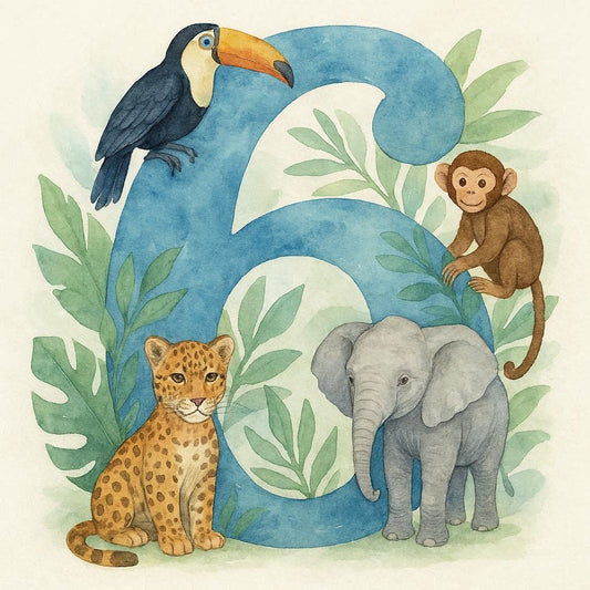 6th Birthday Zoo Card