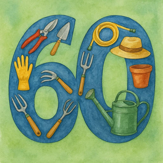 60th Gardening Birthday Card