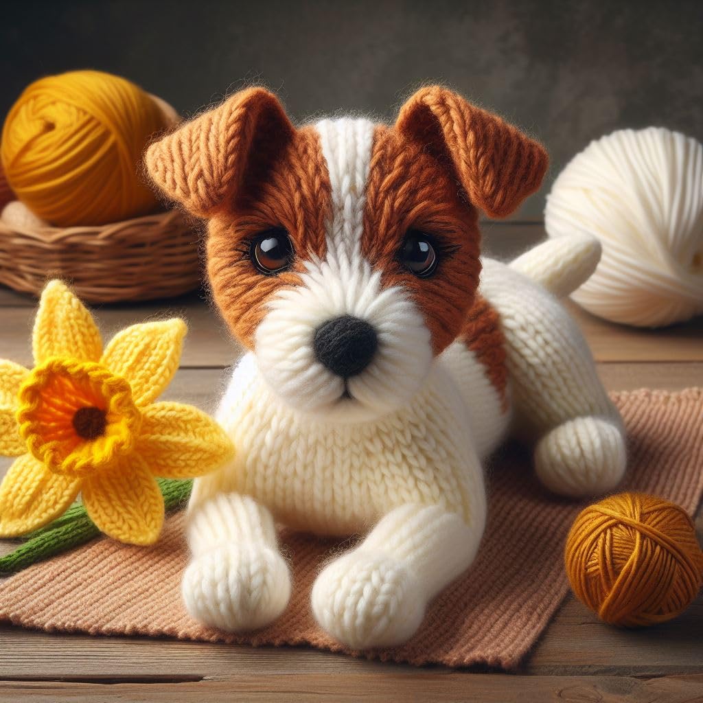 Jack Russell Daffodil Card